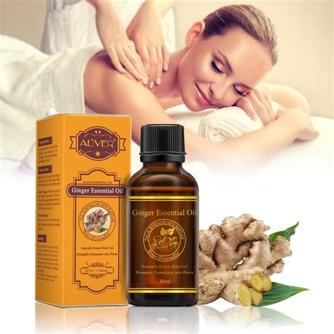 30ml pure plant essential oils ginger relax improve sleep massage thermal body oil body skin