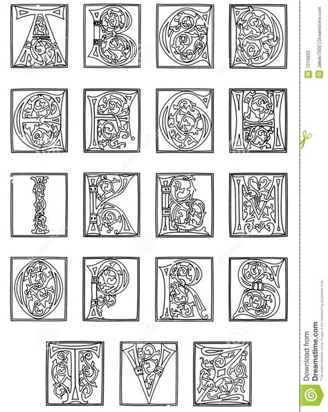 The english alphabet derives from the latin alphabet that is use. Illuminated Manuscript Letters Alphabet Illuminated ...