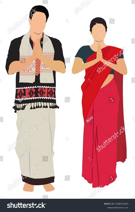 Assamese Couple Traditional Dress Assam