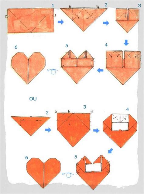 Origami De Corazón Paso Por Paso Instrucciones De Origami Diagramas