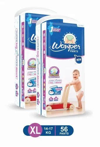 Nonwoven Disposable Wowper Fresh Pants Diapers Extra Large Size 56