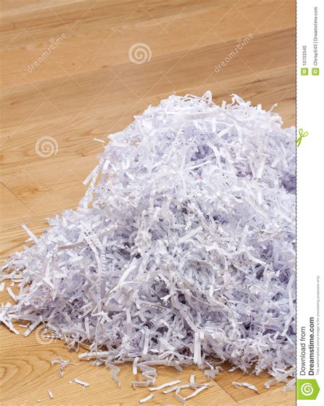 Pile Of Shredded Documents On The Floor Stock Photo Image Of