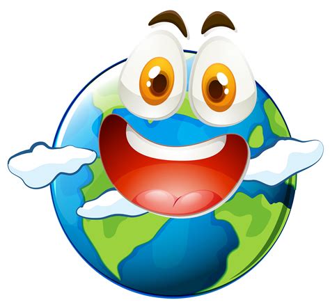 Earth With Happy Face 300682 Vector Art At Vecteezy