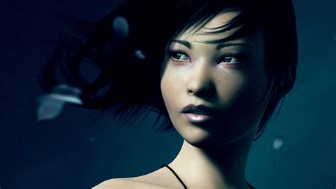 Hd Wallpaper Artwork Asian Girl Eyes Wind 3d Woman Artwork