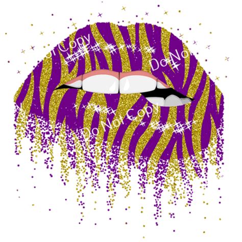 Colorsplash Ultra Transfers Purple And Gold Glitter Lips