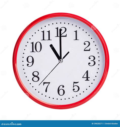 Eleven Oclock On A Round Dial Stock Photo Image 39028271