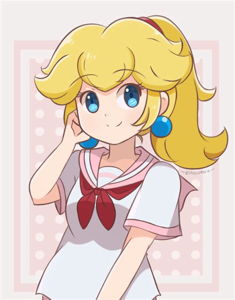 Chocomiru Princess Peach Mario Series Nintendo Redrawn 1girl