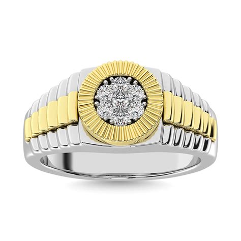 Diamond 1 Cttw Rolex Mens Ring In 14k Two Tone Gold Unclaimed Diamonds
