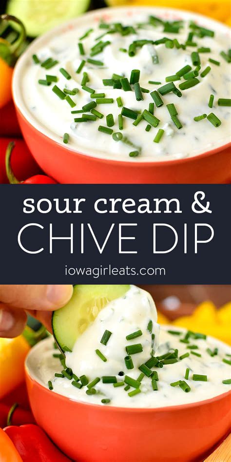 Sour Cream And Chive Dip Easy Chip And Vegetable Dip