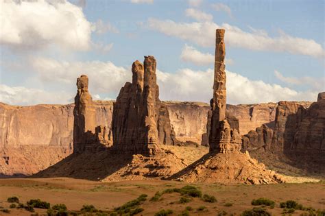Totem Pole Sandstone Towers Monument Valley Navajo Tribal Park