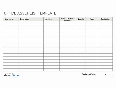 Asset Tracking Templates