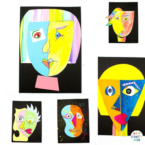 So as to avoid compositional monotony, picasso based the faces of the two women on the right on the african totem art, that he had also collected. Picasso Faces - Easy Art for Kids | Arty Crafty Kids