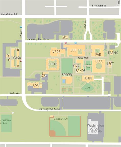 Asu West Campus Map Priet1952