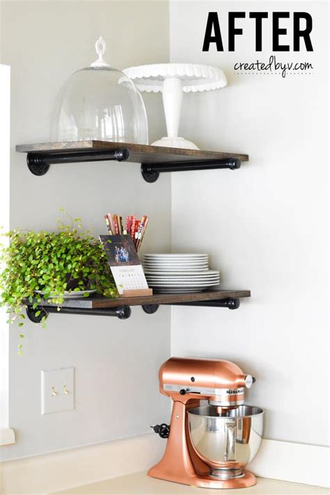 Diy industrial pipe shelves are an easy weekend project that require no special skills. DIY Industrial Pipe Open Shelving - created by v.