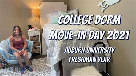 College Dorm Move In Day Vlog 2021 Freshman At Auburn University