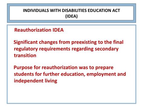 Ppt Individuals With Disabilities Education Act Idea Powerpoint