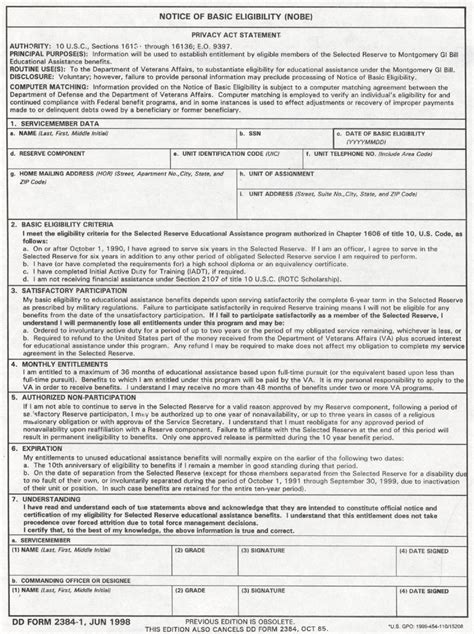 Dd Form 2384 1 Fill Out Sign Online And Download Fillable Pdf