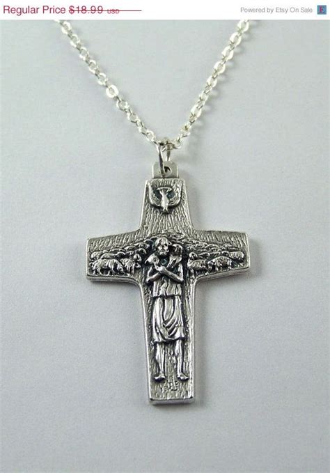 Good Shepherd Cross Necklace Pope Francis Cross Necklace Necklace