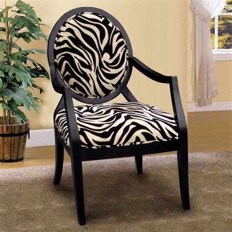 Furniture Of America Sansa Zebra Print Accent Chair Free Shipping