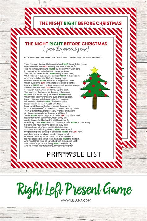Free Printable Left Right Christmas Game Web The Left Right Christmas