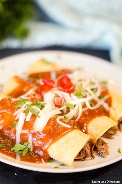 Slow Cooker Shredded Beef Enchiladas Recipe Crock Pot