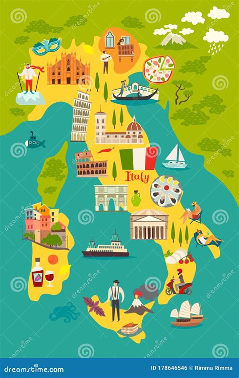 Italy Map Stock Illustrations 27871 Italy Map Stock Illustrations