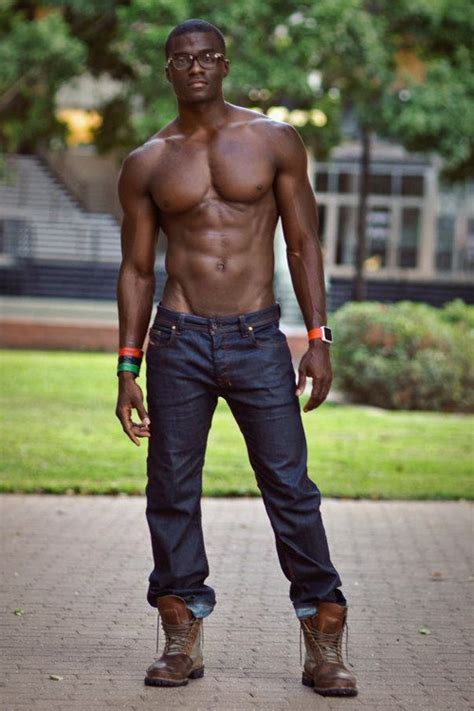 A pair of durable denim jeans fits in just as well at the jobsite paired with big and tall workwear as they do on a casual day at the office or while working around the house. black male models on Tumblr
