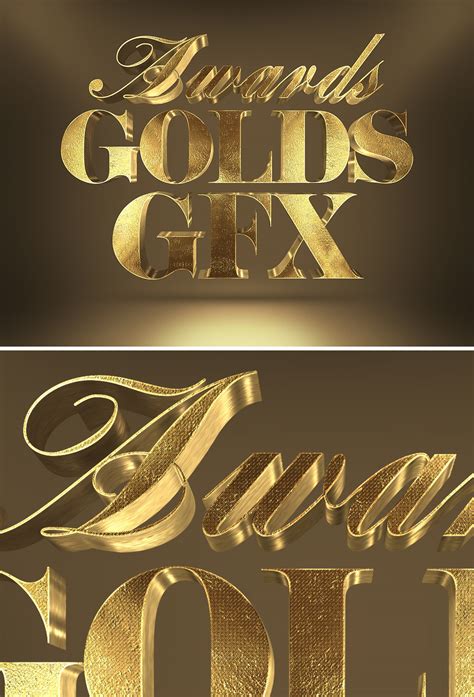 3D Gold Text Effect FREE Behance