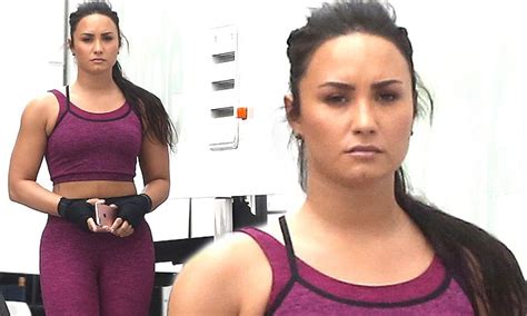 Demi Lovato Shoots Commercial For Fabletics Daily Mail Online