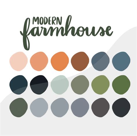 Procreate Color Palette Farmhouse Color Swatches With Pdf Hex Codes