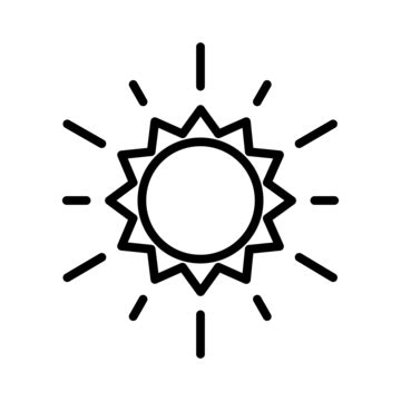 Sun Line Icon Vector Day Daylight Sun Png And Vector With
