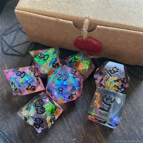 Кости, дайсы, кубики ручной работы для DnD ДнД Rainbow Dreams в ...