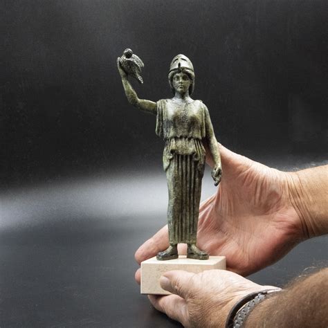 Greek Goddess Athena Bronze Statue Greek Mythology Metal Art