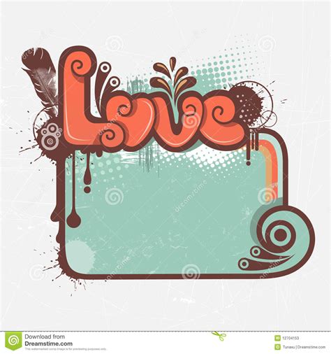 Love Graphic And Frame Stock Vector Illustration Of Heart 12704153