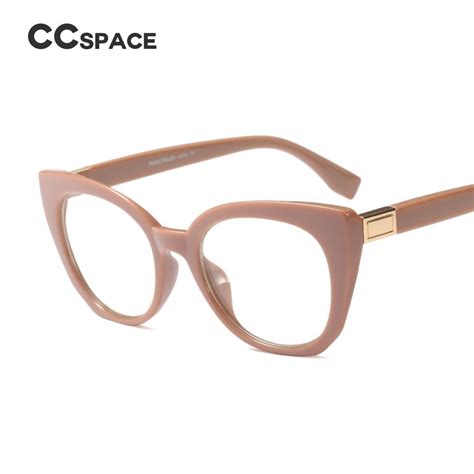 45569 Cat Eye Glasses Frames Women Vintage Ccspace Brand Designer Optical Eyeglasses Fashion