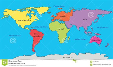 Maybe you would like to learn more about one of these? Continentes Del Mapa Del Mundo Stock de ilustración ...