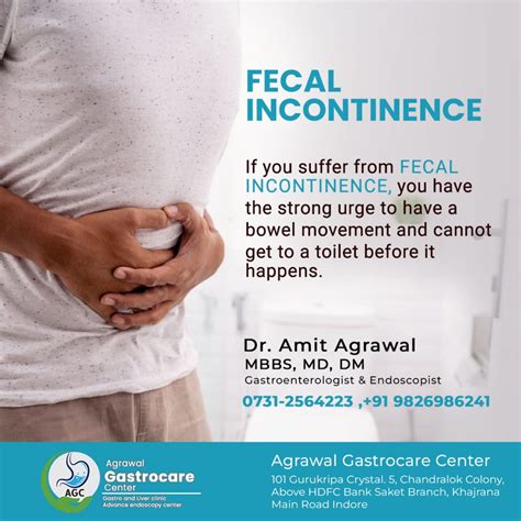 Fecal Incontinence Causes Symptoms Treatment Agrawal Gastrocare Center Indore