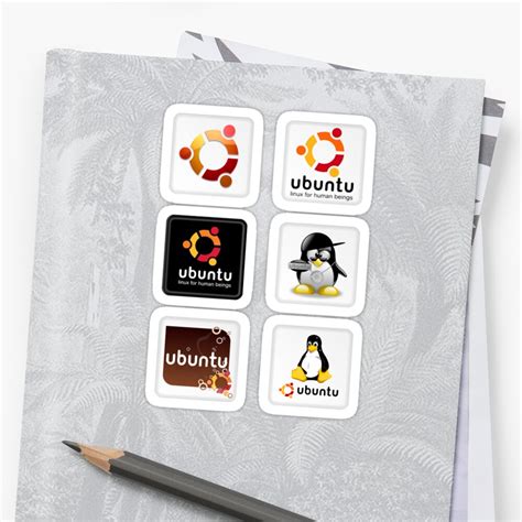 Ubuntu 6 Sticker Set Stickers By Robbrown Redbubble