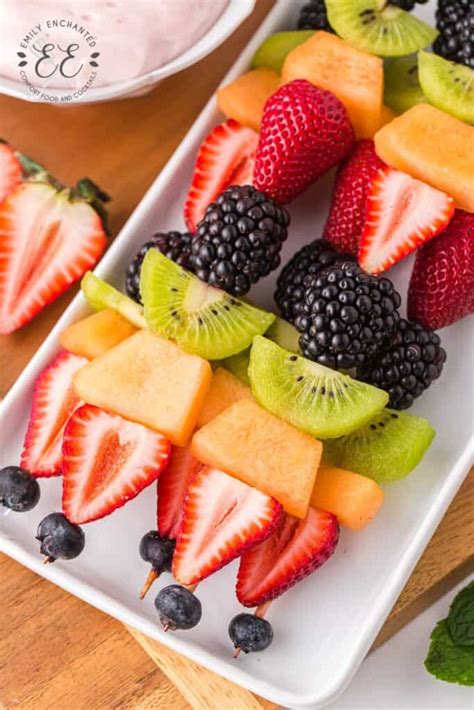 The Best Fruit Kabobs With Cream Cheese Dip So Delicious