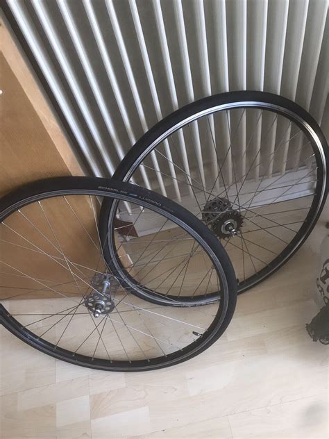 Vintage Clincher Track Bicycle Wheelset 700c High Flange Hubs Fixie