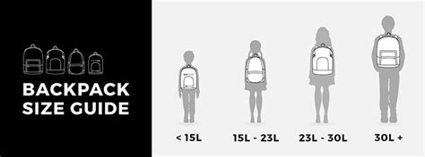 Backpack Size Chart In Inches