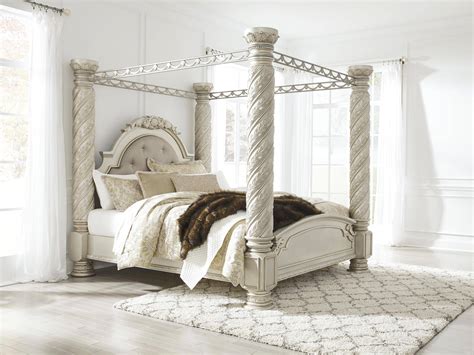 Some of the sets include luxe nightstands, dressers, and vanities. Ashley Cassimore B750 King Size Poster UPH Bedroom Set ...