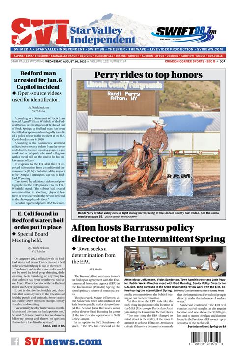 August 16, 2023 Star Valley Independent – SVI-NEWS