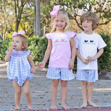 Pink Whale Smocked Plaid Bubble Classic Whimsy