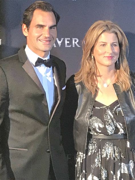 In Chicago Roger Federer With His Wife Mirka Federer Ready For Laver