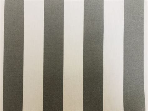 Light Grey And White Striped Dralon Outdoor Fabric Acrylic Teflon