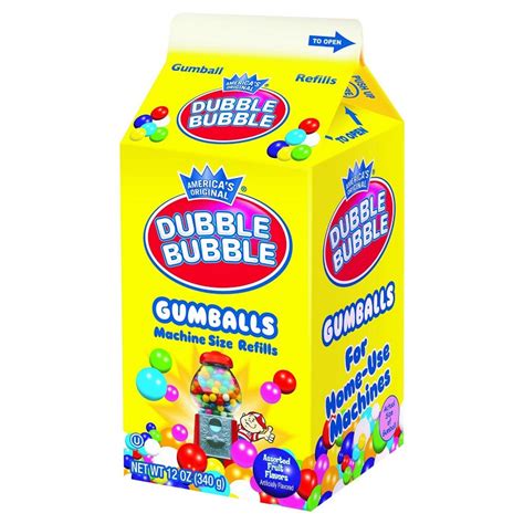 Dubble Bubble Gum Balls Refill 12 Oz Carton Bulk Candy