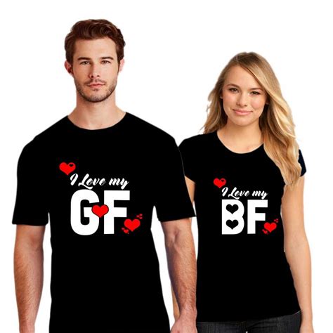 Valentine I Love My Gf And Bf Couple T Shirt From Graphixking