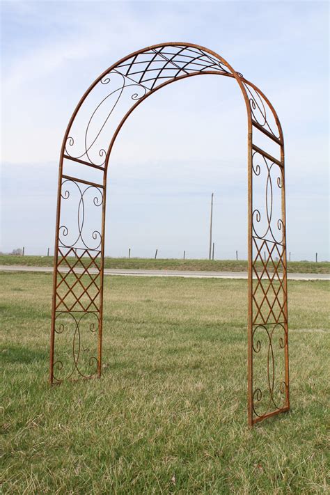 This smooth finish can be spray painted once you receive your trellis if. Wrought Iron Fancy Curl Arbor - Trellis Arch