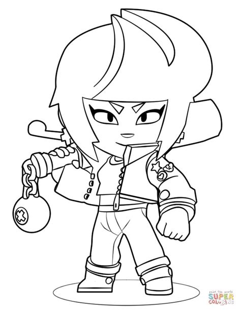 Coloring Pages Brawl Stars Sandy Brawl Stars Crow Coloring Page